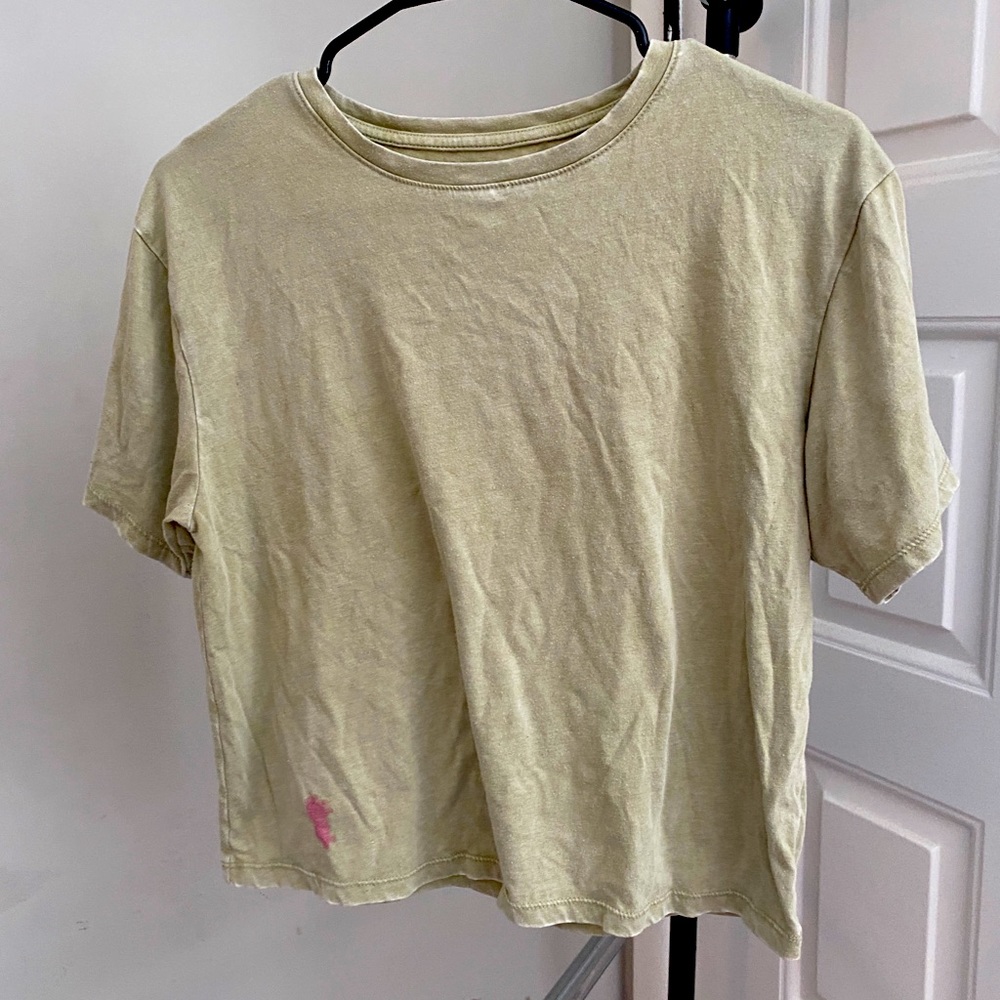 Washed Green crop top